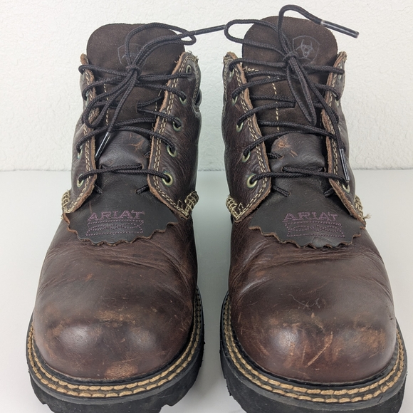 Ariat Canyon Work Brown Boots Western Ranch Casual Round Toe Women Sz 10B - Picture 12 of 12